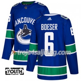 Vancouver Canucks tröja Brock Boeser 6 Adidas 2017-2018 Blå Authentic - NHL Tröjor Barn